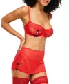 Adore Me Margeaux Garter Belt Lingerie In Dark Red