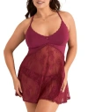 Adore Me Marien Babydoll & Bikini Set In Pink