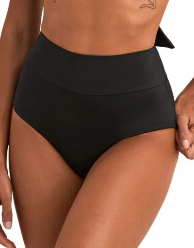 Adore Me Marlena Swimwear High Waisted Bikini Bottom In Black