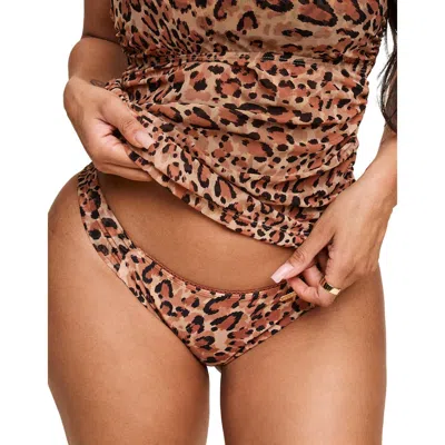 Adore Me Marseille Swimwear Bikini Bottom In Animal Brown
