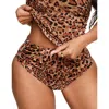 Adore Me Marseille Swimwear High-waist Bikini Bottom In Animal Brown
