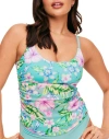 Adore Me Marseille Swimwear Tankini Top In Tropical Blue