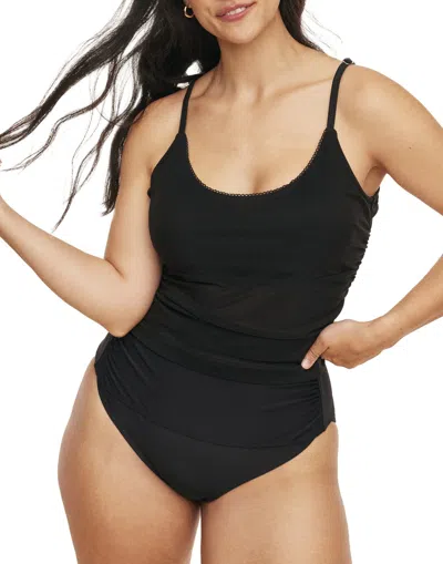 Adore Me Marseille Women's Plus-size Swimwear Tankini Top In Black
