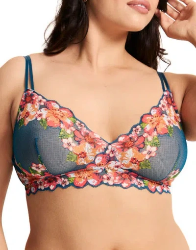 Adore Me Martha Unlined Bralette Bra In Blue