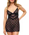Adore Me Mary Slip Lingerie In Black