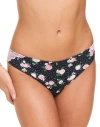 Adore Me Mathilda Bikini Panties In Floral Black & Pink Lace