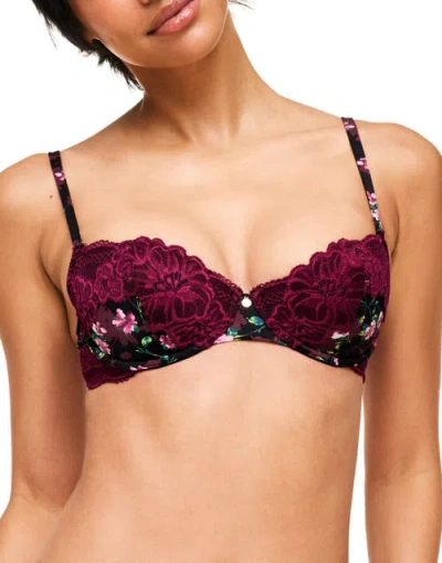 Adore Me Mathilda Contour Balconette Bra In Floral Black