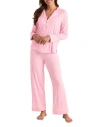 Adore Me Matilda Long Sleeve Top & Pants Pajama Set In Pink