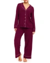 Adore Me Matilde Long Sleeve & Pants Pajama Set In Dark Purple
