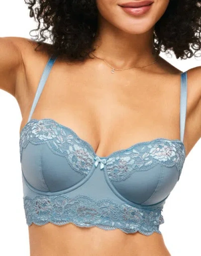 Adore Me Mavis Contour Balconette Bra In Floral Blue