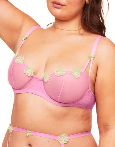 Adore Me Meadow Unlined Balconette Bra In Medium Purple