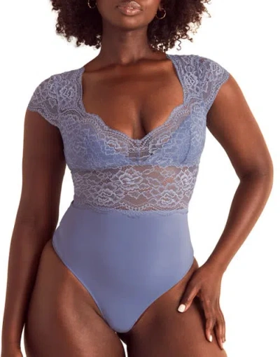 Adore Me Meave Bodysuit Lingerie In Blue