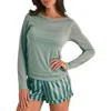 Adore Me Mei Long Sleeve & Shorts Pajama Set In Gray