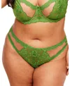 Adore Me Melrose Plus Size Cheeky Panty In Medium Green