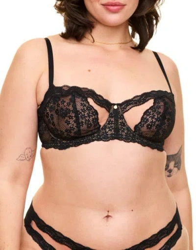 Adore Me Melrose Unlined Balconette Bra In Black