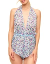 Adore Me Merilyn Romper Lingerie In Ditsy Blue