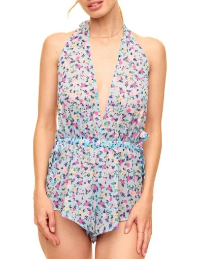Adore Me Merilyn Romper Lingerie In Ditsy Blue