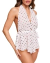 Adore Me Merilyn Romper Lingerie In Heart White