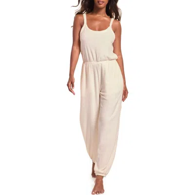 Adore Me Miranda Terrycloth Jumpsuit In White