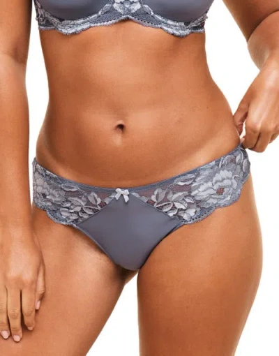 Adore Me Missy Brazilian Panties In Dark Grey