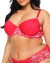 Adore Me Missy Unlined Demi Bra In Dark Red