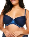 Adore Me Missy Unlined Demi Bra In Floral Blue