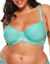 Adore Me Missy Unlined Demi Bra In Medium Green