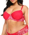 Adore Me Missy Unlined Demi Bra In Dark Red