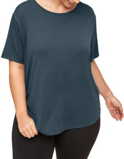 Adore Me Molly Short Skeeve Soft Knit Fabric T-shirt In Blue
