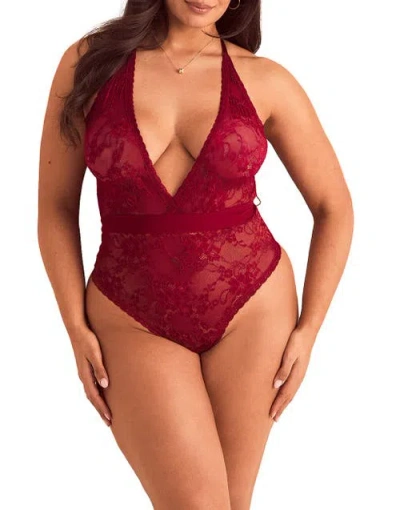 Adore Me Morgaine Bodysuit Lingerie In Red