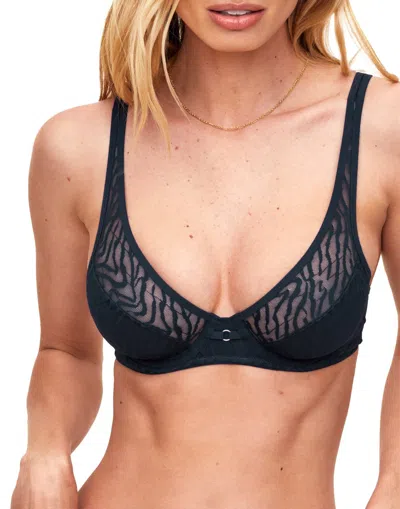 Adore Me Naia Becca Women's Unlined Plunge Bra In Blue
