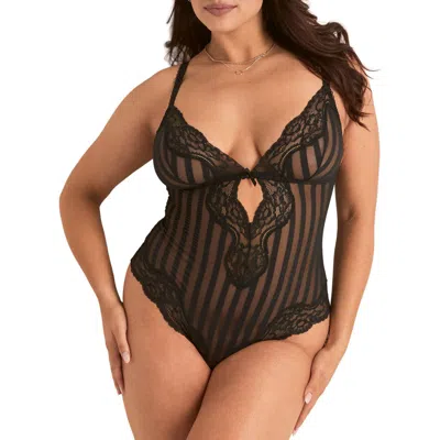 Adore Me Nala Bodysuit Lingerie In Black
