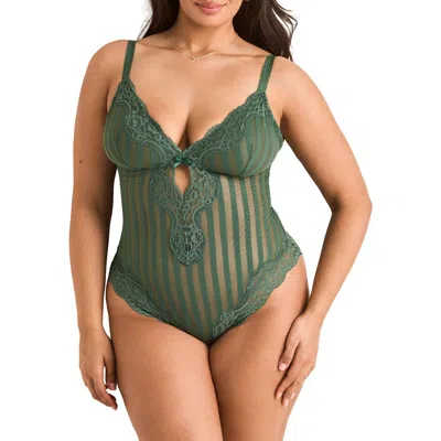 Adore Me Nala Bodysuit Lingerie In Green
