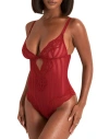 Adore Me Nala Bodysuit Lingerie In Red
