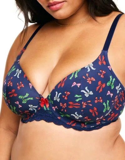 Adore Me Nare Contour Full Coverage Bra In Novelty Blue