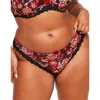 Adore Me Nare Thong Panties In Floral Black