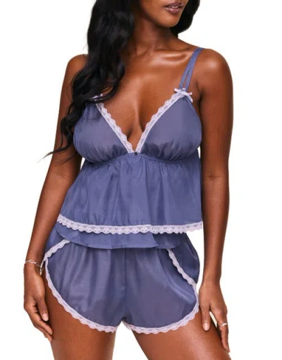 Adore Me Neela Cami & Shorts Set Lingerie In Dark Purple
