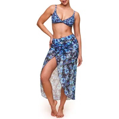 Adore Me Nirina Swimwear Sarong Bottom In Floral Purple