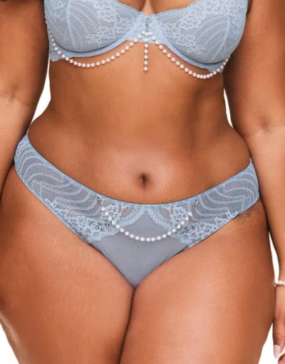 Adore Me Nixie Tanga Panties In Medium Blue