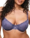 Adore Me Nixie Unlined Demi Bra In Dark Purple