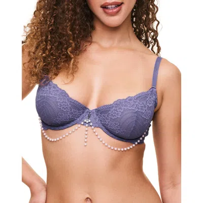 Adore Me Nixie Unlined Demi Bra In Dark Purple