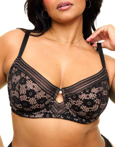 Adore Me Nolie Unlined Demi Bra In Black