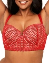 Adore Me Nymphadora Contour Balconette Bra In Dark Red