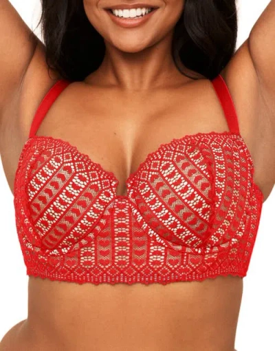 Adore Me Nymphadora Contour Balconette Bra In Dark Red
