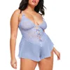 Adore Me Odessa Romper Lingerie In Medium Blue