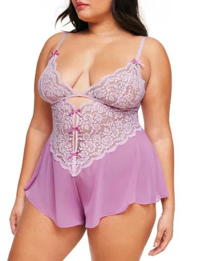 Adore Me Odessa Romper Lingerie In Purple