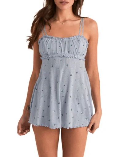 Adore Me Ophylia Babydoll & Hipster Set In Blue