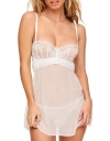 Adore Me Ove Underwired Babydoll Lingerie In White