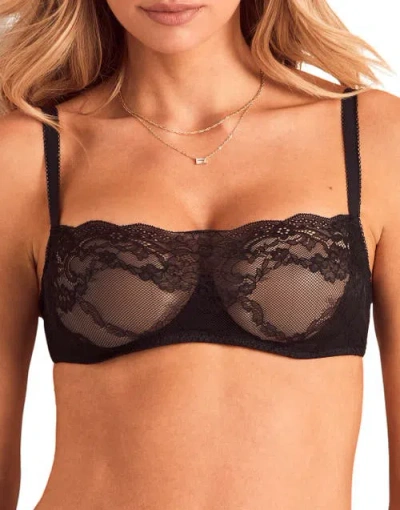 Adore Me Pamela Unlined Balconette Bra In Black
