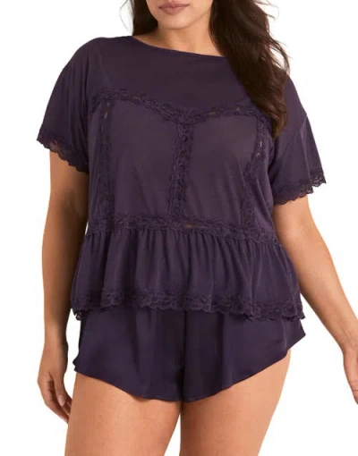 Adore Me Patrice Pajama Set In Purple
